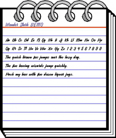 Wonder Stark DEMO Regular animated font preview