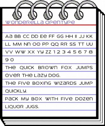 wonderella Regular animated font preview wonderella Regular animated font preview