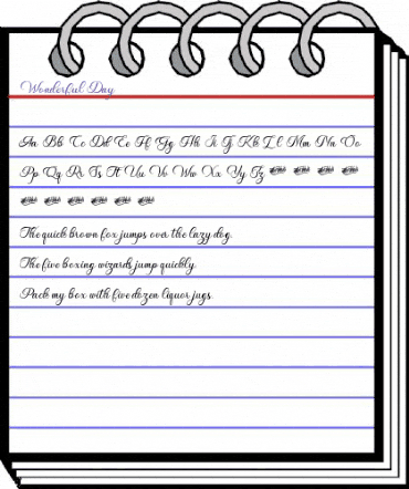 Wonderful Day Regular animated font preview