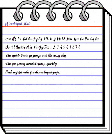 Wonderfull Bali Regular animated font preview Wonderfull Bali Regular animated font preview