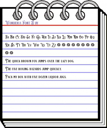 Wonderia Regular animated font preview Wonderia Regular animated font preview