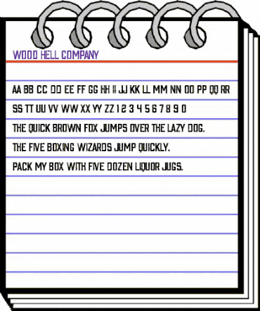 Wood Hell Company Regular animated font preview