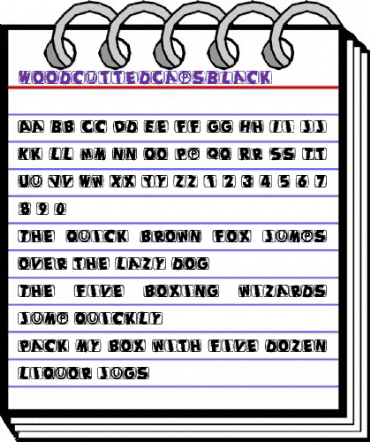WoodcuttedCapsBlack Regular animated font preview WoodcuttedCapsBlack Regular animated font preview