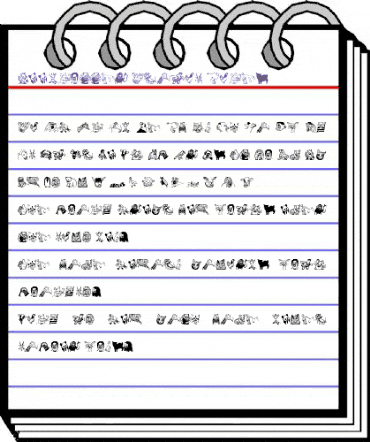 Woodcutter Animal Faces Regular animated font preview Woodcutter Animal Faces Regular animated font preview