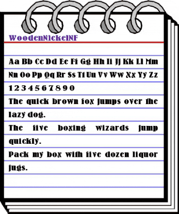 Wooden Nickel NF Regular animated font preview