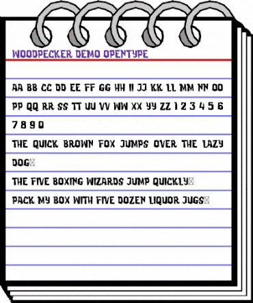 WOODPECKER Demo Regular animated font preview WOODPECKER Demo Regular animated font preview