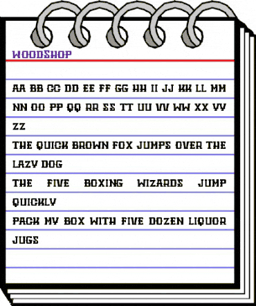 Woodshop Regular animated font preview Woodshop Regular animated font preview
