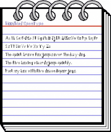 WoodWud Regular animated font preview