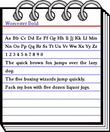 Worcester Bold animated font preview Worcester Bold animated font preview