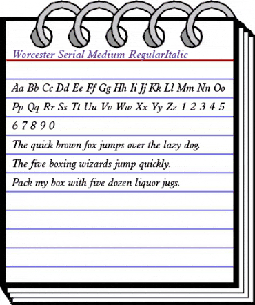 Worcester-Serial-Medium RegularItalic animated font preview Worcester-Serial-Medium RegularItalic animated font preview