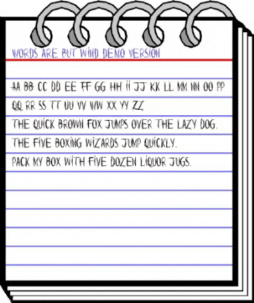 Words are but wind Regular animated font preview Words are but wind Regular animated font preview