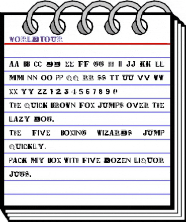 World Tour Regular animated font preview