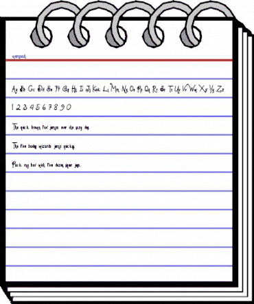 worn path Regular animated font preview