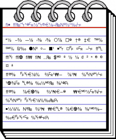 WP TypographicSymbols Regular animated font preview