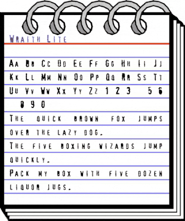 Wraith Lite Regular animated font preview Wraith Lite Regular animated font preview