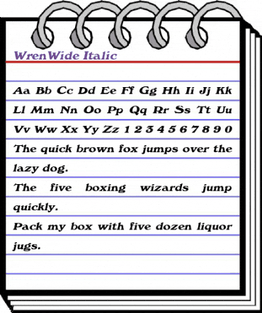 WrenWide Italic animated font preview WrenWide Italic animated font preview