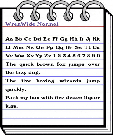WrenWide Normal animated font preview WrenWide Normal animated font preview