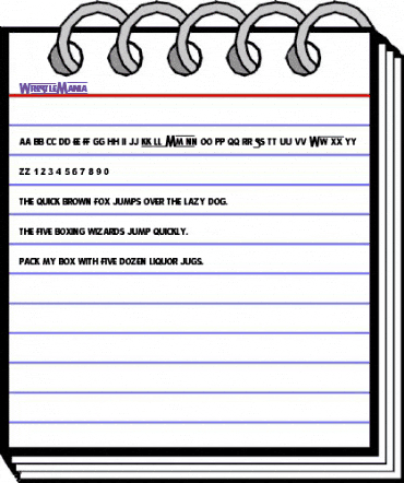 WRESTLEMANIA Regular animated font preview WRESTLEMANIA Regular animated font preview