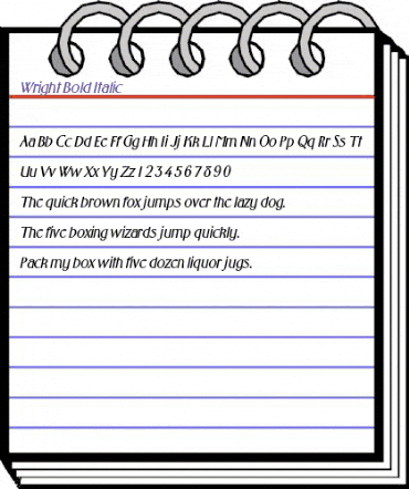 Wright Bold Italic animated font preview Wright Bold Italic animated font preview