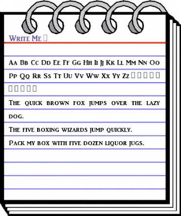Write Me 1 animated font preview