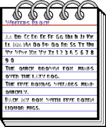 Writers Block Regular animated font preview Writers Block Regular animated font preview
