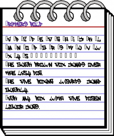 Writers bold Regular animated font preview Writers bold Regular animated font preview