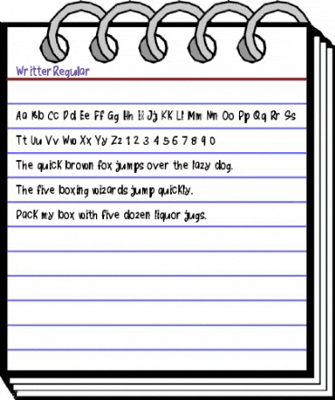 Writter Regular animated font preview Writter Regular animated font preview