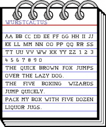 WurstCactus Regular animated font preview
