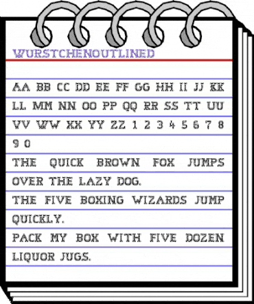 WurstchenOutlined Regular animated font preview WurstchenOutlined Regular animated font preview