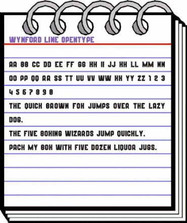 Wynford Line Regular animated font preview