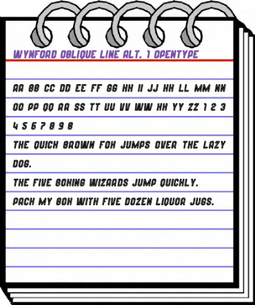 Wynford Line Alt. 1 Italic animated font preview