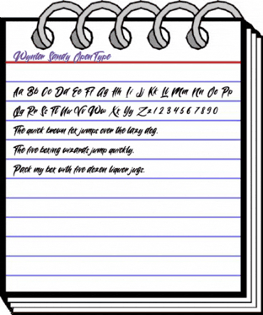 Wynter Sandy Regular animated font preview