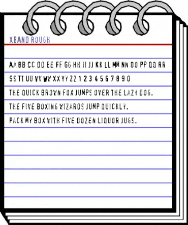 XBAND Rough Regular animated font preview