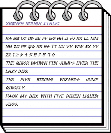 xBONES Rough Italic Italic animated font preview xBONES Rough Italic Italic animated font preview