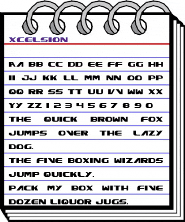 Xcelsion Regular animated font preview Xcelsion Regular animated font preview
