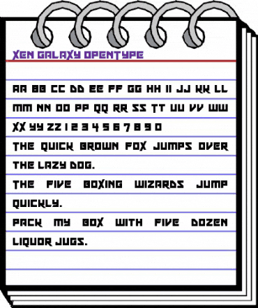 Xen Galaxy Regular animated font preview Xen Galaxy Regular animated font preview