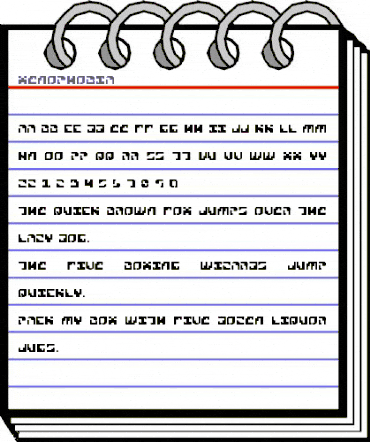 Xenophobia Normal animated font preview Xenophobia Normal animated font preview