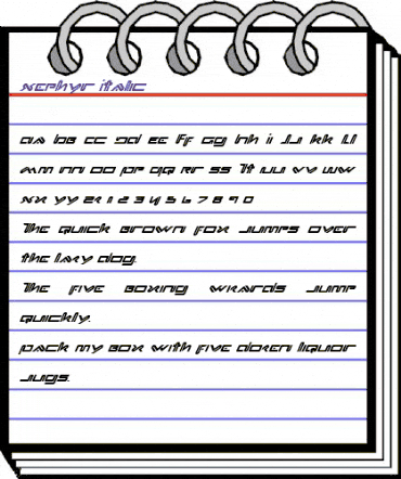 Xephyr Italic Italic animated font preview Xephyr Italic Italic animated font preview