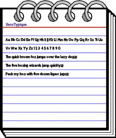 XeroTypique Regular animated font preview