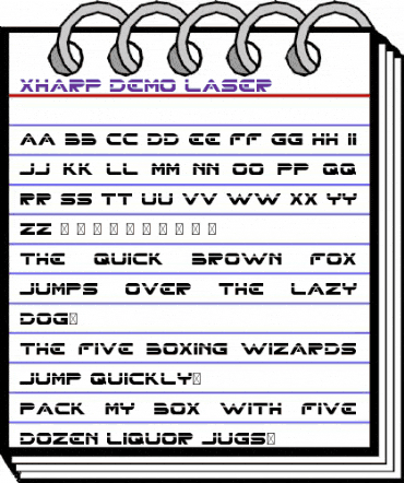 XHARP Demo LASER Regular animated font preview XHARP Demo LASER Regular animated font preview
