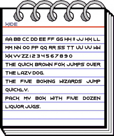 Xide Regular animated font preview Xide Regular animated font preview