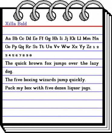 Xilla Bold animated font preview