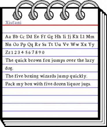 Xisfani regular animated font preview