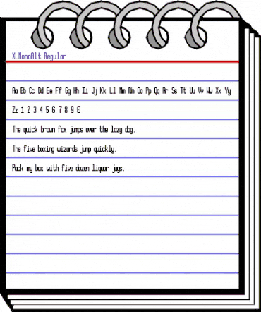 XLMonoAlt Regular animated font preview XLMonoAlt Regular animated font preview