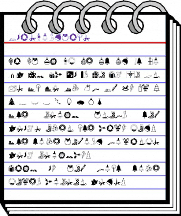 XmasDingbats Regular animated font preview