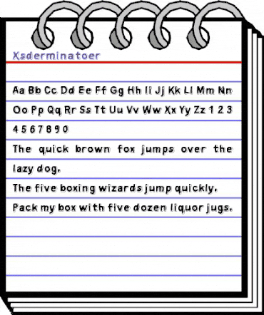 Xsderminatoer Regular animated font preview Xsderminatoer Regular animated font preview