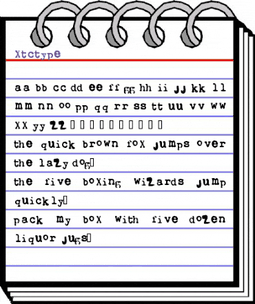 Xtctype Regular animated font preview