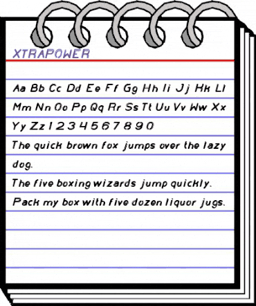 XTRAPOWER Regular animated font preview