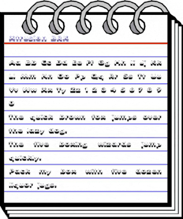 Xtrusion BRK Regular animated font preview Xtrusion BRK Regular animated font preview