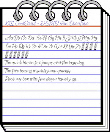 XXII CoolScript - DEMO Thin animated font preview